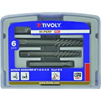 TIVOLY 11111070001 - Juego Extractor de clavos y extractor de tornillos TECHNIC (Envase de 6 pz.)